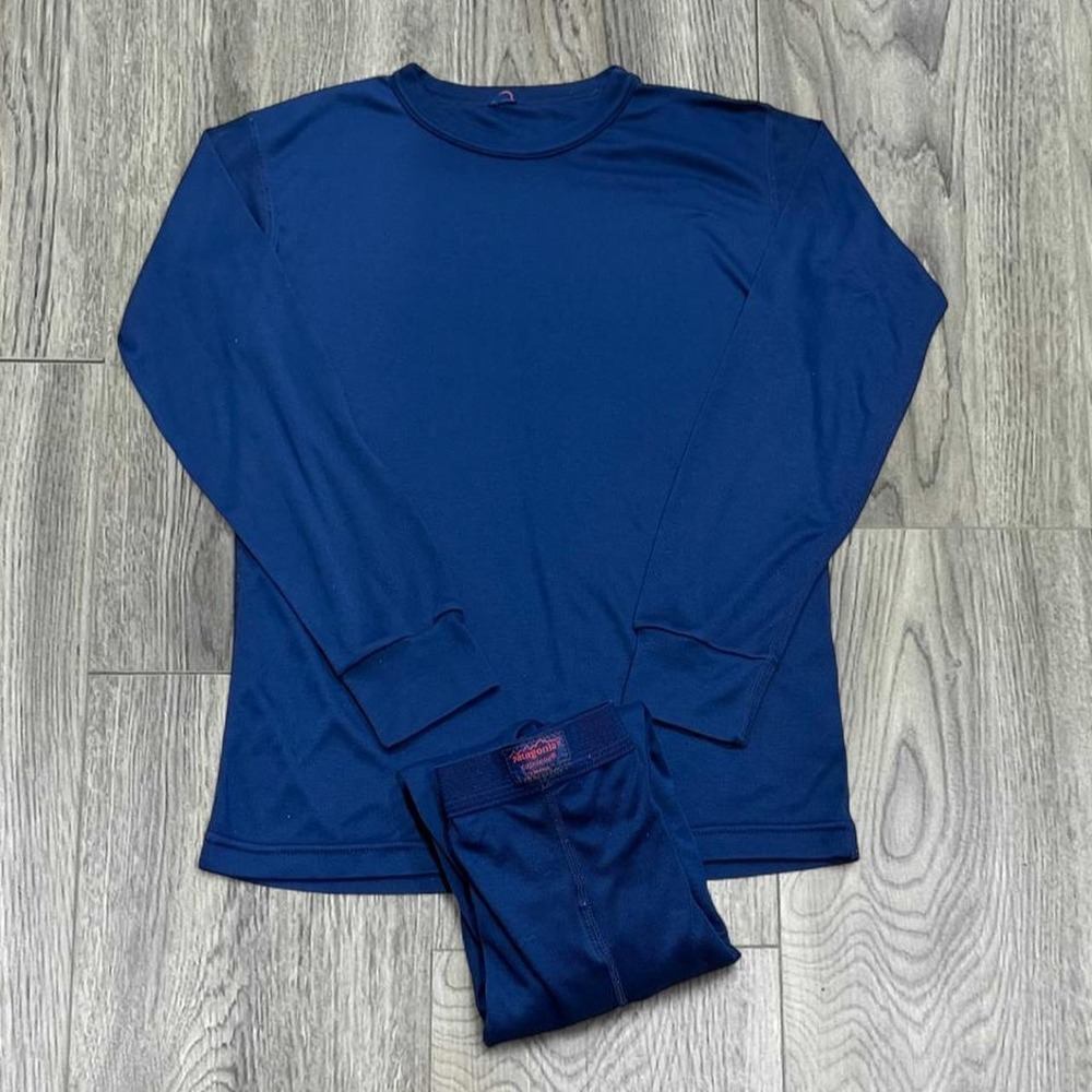 Vintage 80s 90s Patagonia Capilene Thermal Base Layer Set Mens Small Made In USA